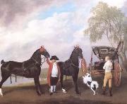 STUBBS, George The Prince of Wales' Phaeton (mk25) china oil painting artist